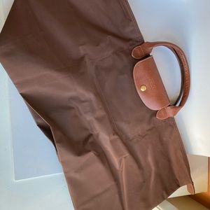 Longchamp france leather and nylon weekender duffel bag tote type L